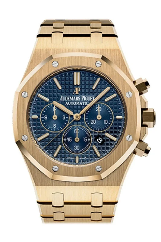 Audemars Piguet Royal Oak 42 Blue dial 18ct Yellow Gold Men's Watch 26320BA.OO.1220BA.02