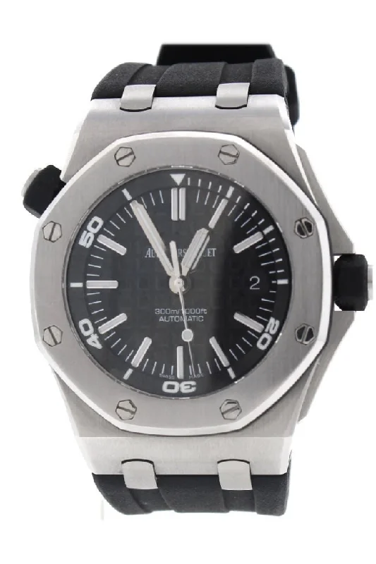 Audemars Piguet Royal Oak Offshore Diver Black Dial Automatic Men's Watch 15703ST.OO.A002CA.01