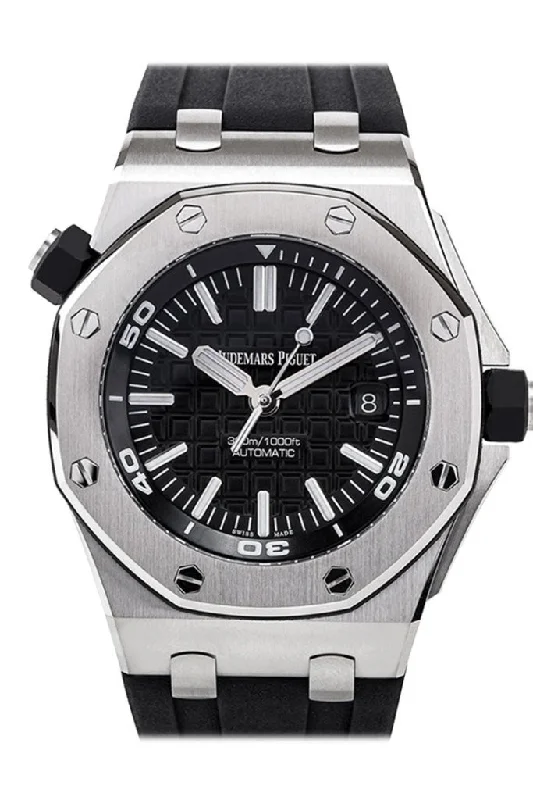 Audemars Piguet Royal Oak Offshore Diver Black Dial Black Rubber Men's Watch 15710ST.OO.A002CA.01