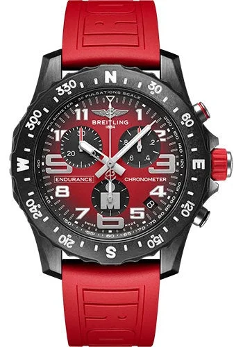 Breitling Endurance Pro IRONMAN¬Æ Watch - Breitlight¬Æ - Red Dial - Red Rubber Strap - Tang Buckle - X823109A1K1S1