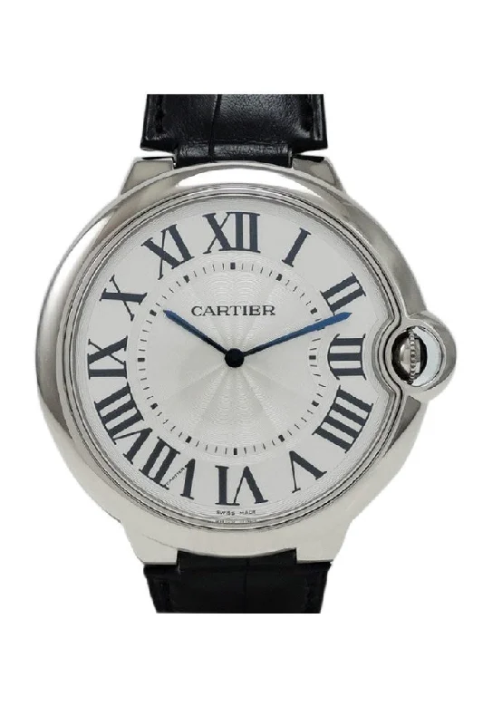 Cartier Ballon Bleu Extra Large Silver Dial Chronograph 18kt White Gold Automatic Men's Watch W6920055