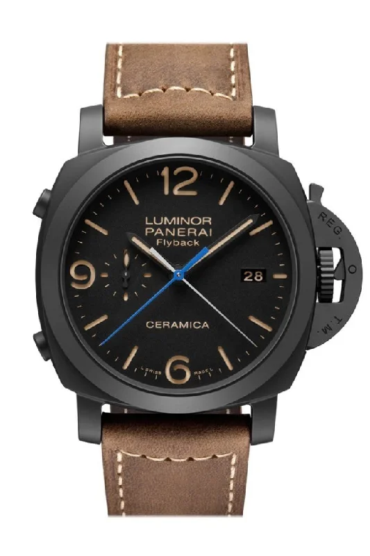 Panerai Luminor 1950 3 Days Chrono Flyback Automatic Ceramica 44mm Black Dial Men's Watch Pam00580