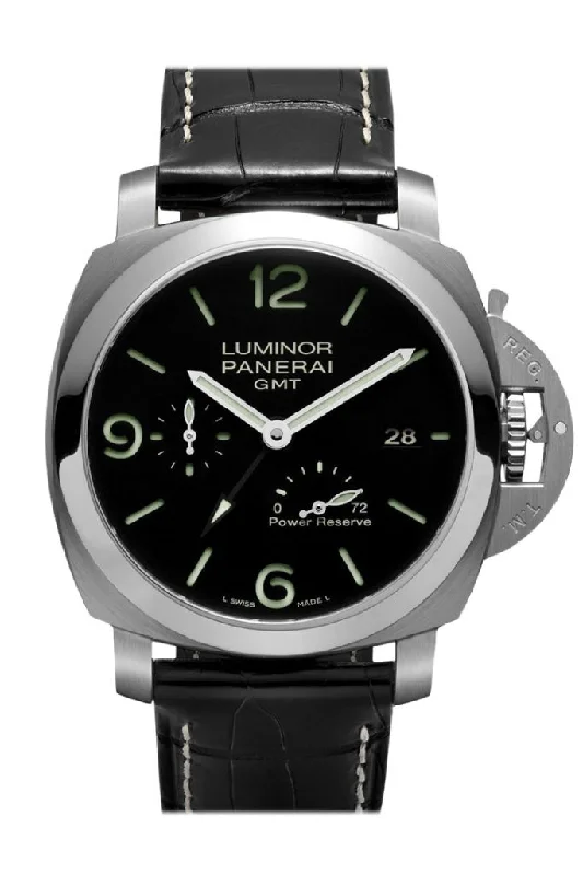 Panerai Luminor 1950 3 Days Gmt Power Reserve Automatic Acciaio 44mm Black Dial Men's Watch Pam00321