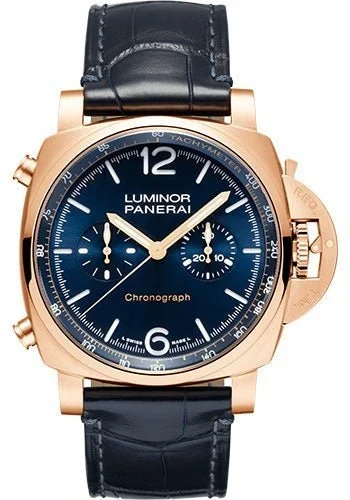 Panerai Luminor Chrono Goldtech‚Ñ¢ Blu Notte - 44mm Polished Goldtech Case - Blue Sun-Brushed Dial - PAM01111