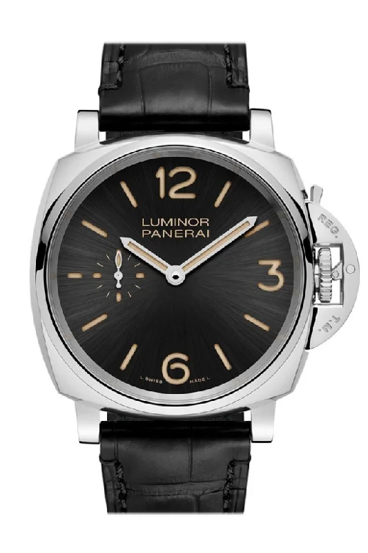 Panerai Luminor Due 3 Days Acciaio - 42mm Black Dial Men's Watch Pam00676