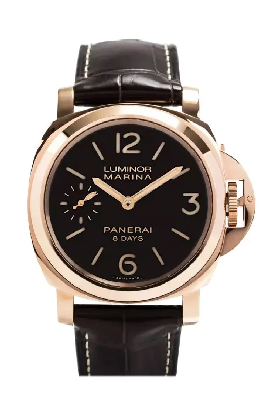 Panerai Luminor Marina Brown Dial 18kt Rose Gold 44mm Men's Watch PAM00511