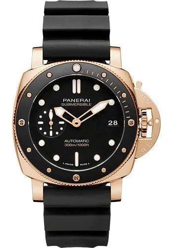 Panerai Submersible Goldtech‚Ñ¢ - 42mm - Polished Goldtech - Sun-Brushed Black Dial Dial - PAM01164