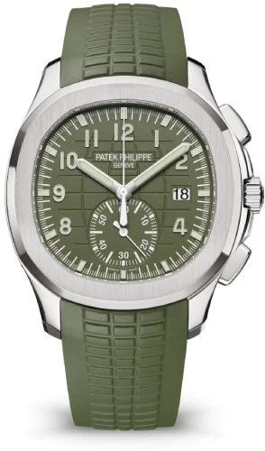 Patek Philippe Aquanaut Chronograph White Gold Khaki Green Dial 5968G-010