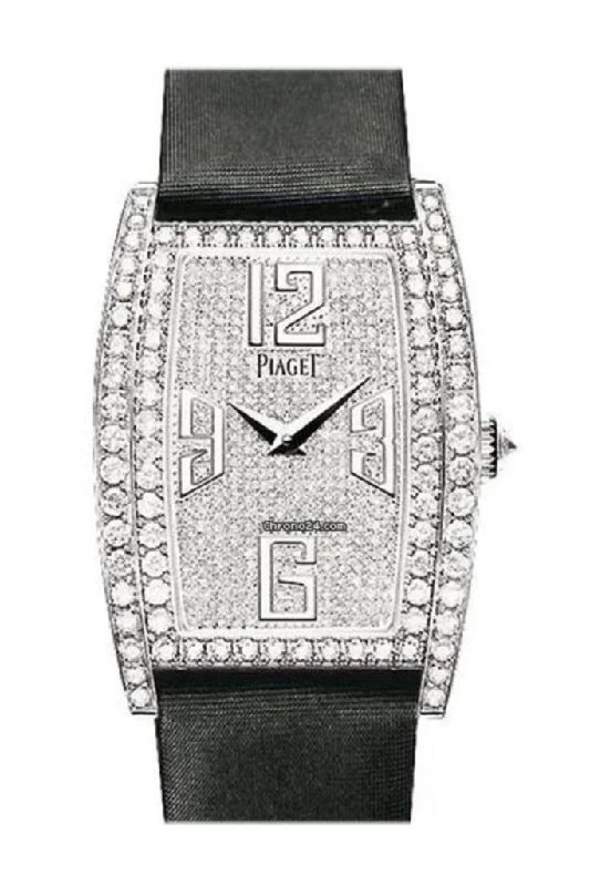 Piaget Limelight Tonneau WG Pave on Strap Watch G0A36193