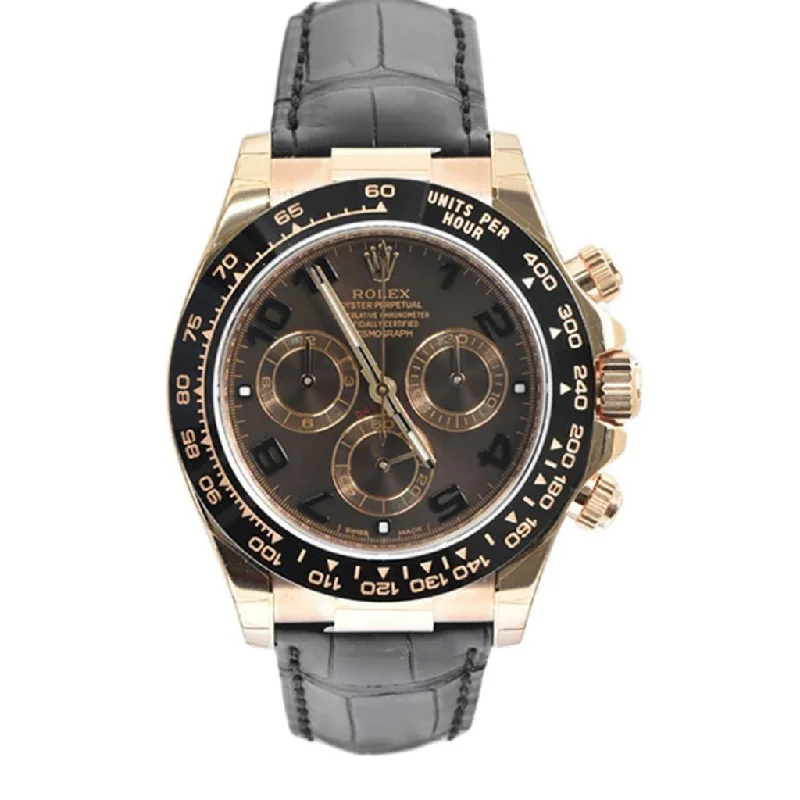 ROLEX Cosmograph Daytona 40 Chocolate Dial 18k Rose Gold Men's Watch 116515