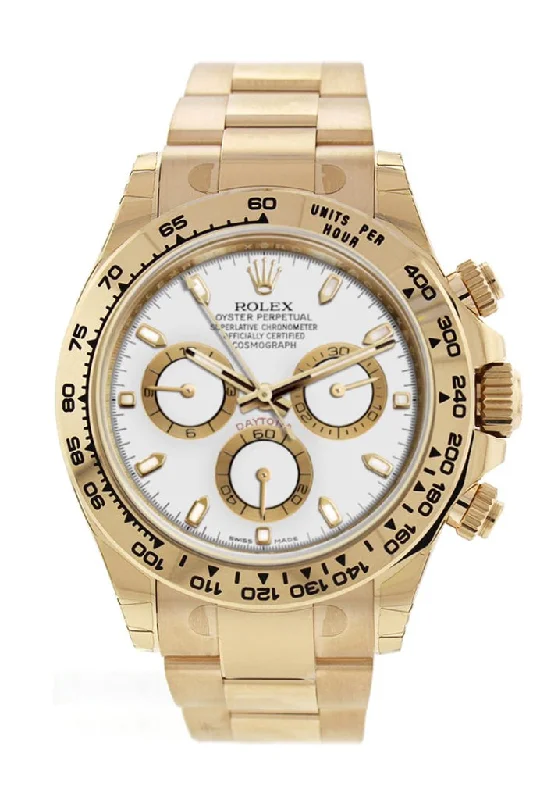 ROLEX Cosmograph Daytona White Dial Gold Men's Watch 116508