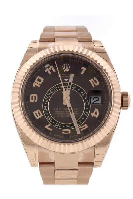 ROLEX Sky-Dweller 42 Chocolate Dial Rose Gold Men's Watch 326935