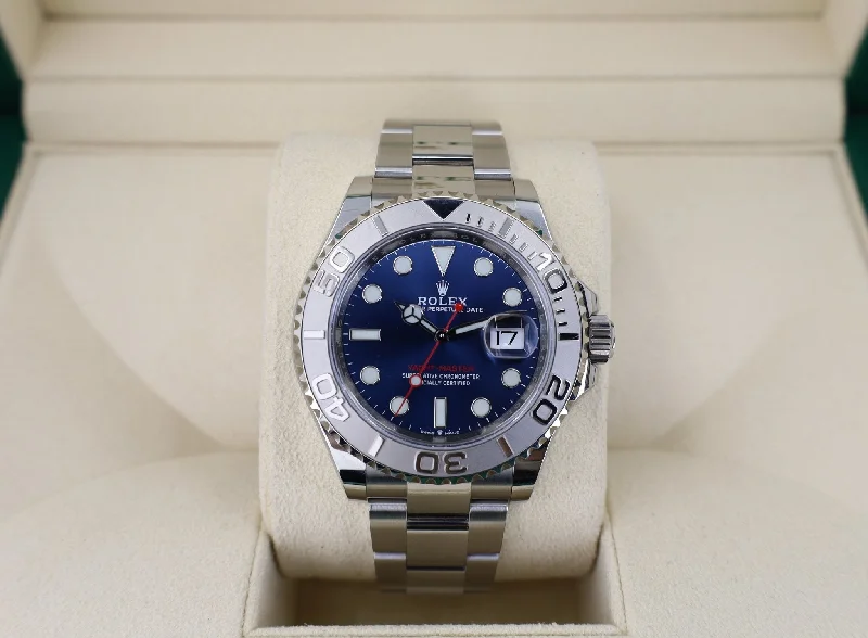 Rolex Steel and Platinum Yacht-Master 40 Watch - Blue Dial - 3235 Movement - 126622 blu