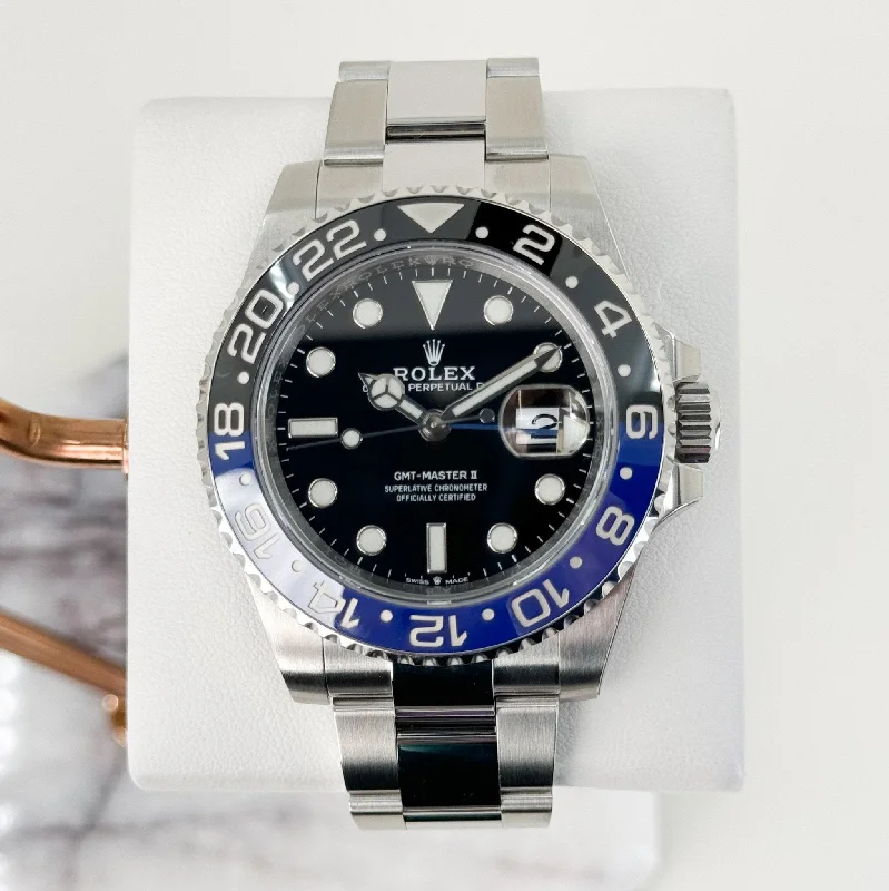 Rolex Steel GMT-Master II 40 Watch - Batman - Black Dial - Oyster Bracelet - 126710BLNR