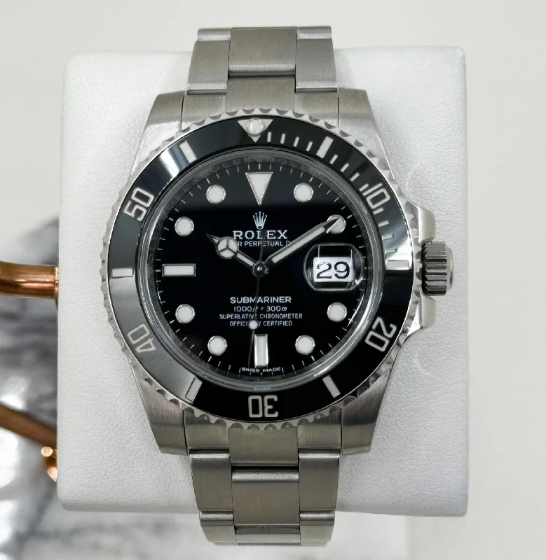 Rolex Steel Submariner Date Watch - Black Dial - 116610LN