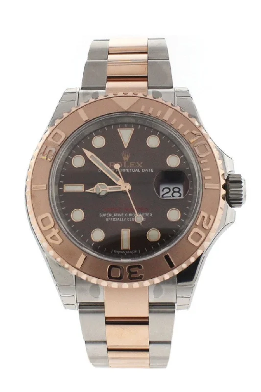 ROLEX YACHT-MASTER 40 Chocolate Dial 18k Rose Gold Mens Watch 116621