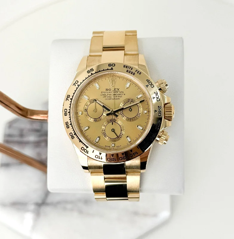 Rolex Yellow Gold Cosmograph Daytona 40 Watch - Champagne Index Dial - 116508 chi