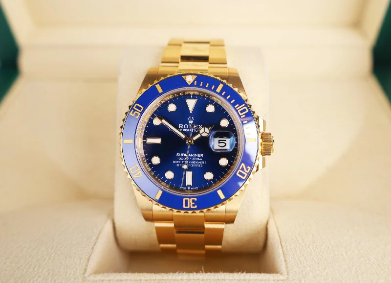 Rolex Yellow Gold Submariner Date Watch - Blue Bezel - Blue Dial - 2020 Release - 126618LB