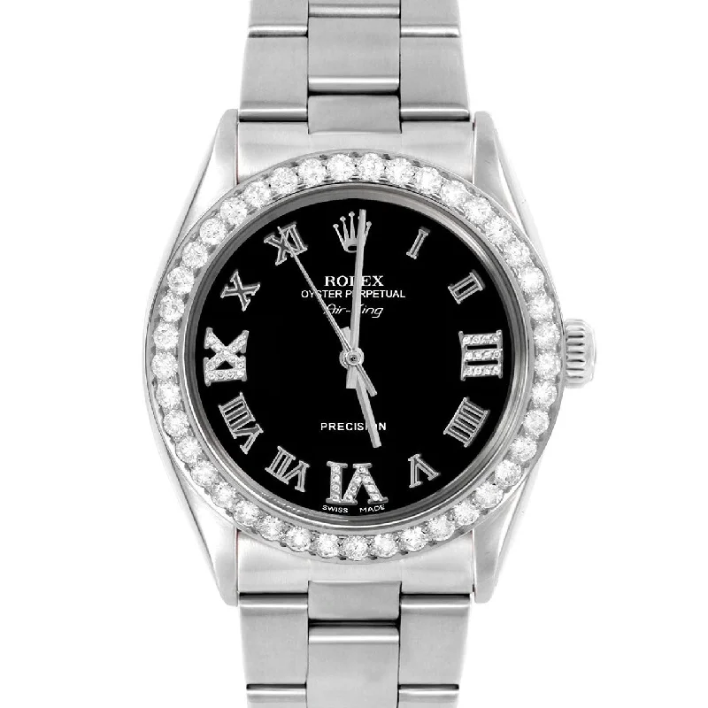 Rolex Air King 34mm | 5500-SS-BLK-RDR369-2CT-OYS