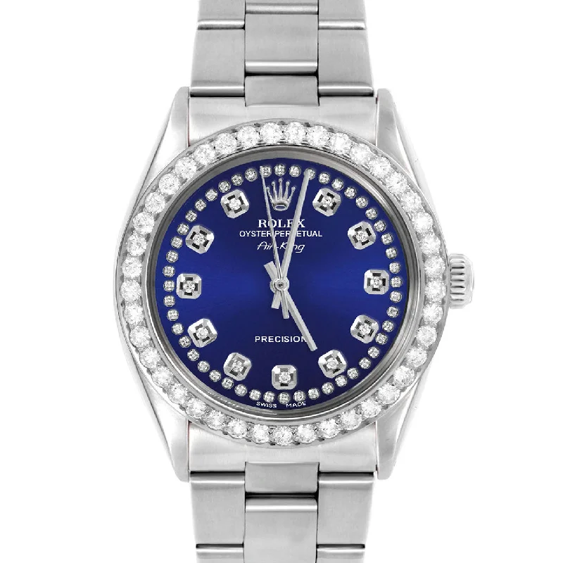 Rolex Air King 34mm | 5500-SS-BLU-STRD-2CT-OYS