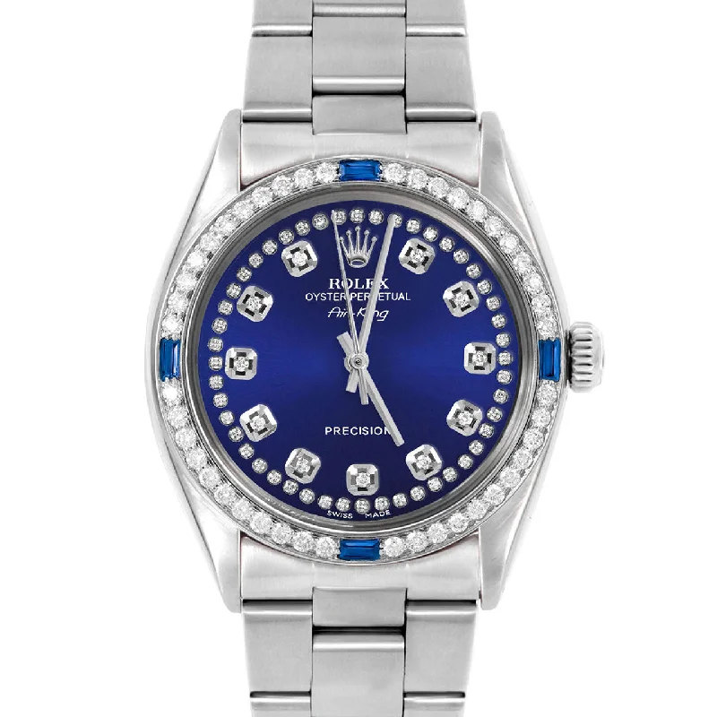 Rolex Air King 34mm | 5500-SS-BLU-STRD-4SPH-OYS