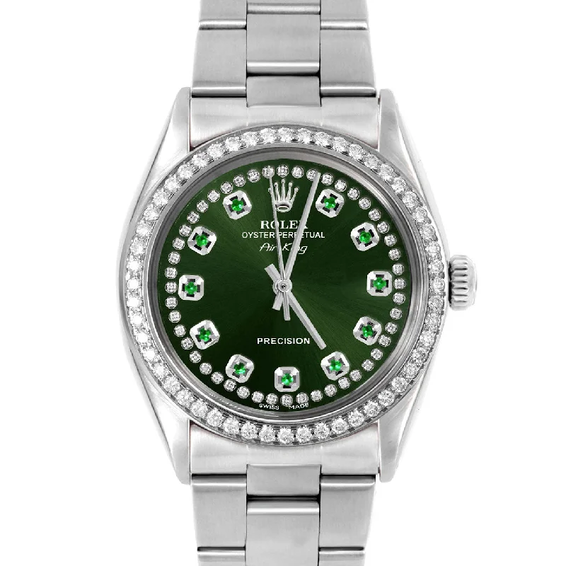 Rolex Air King 34mm | 5500-SS-GRN-STRE-BDS-OYS