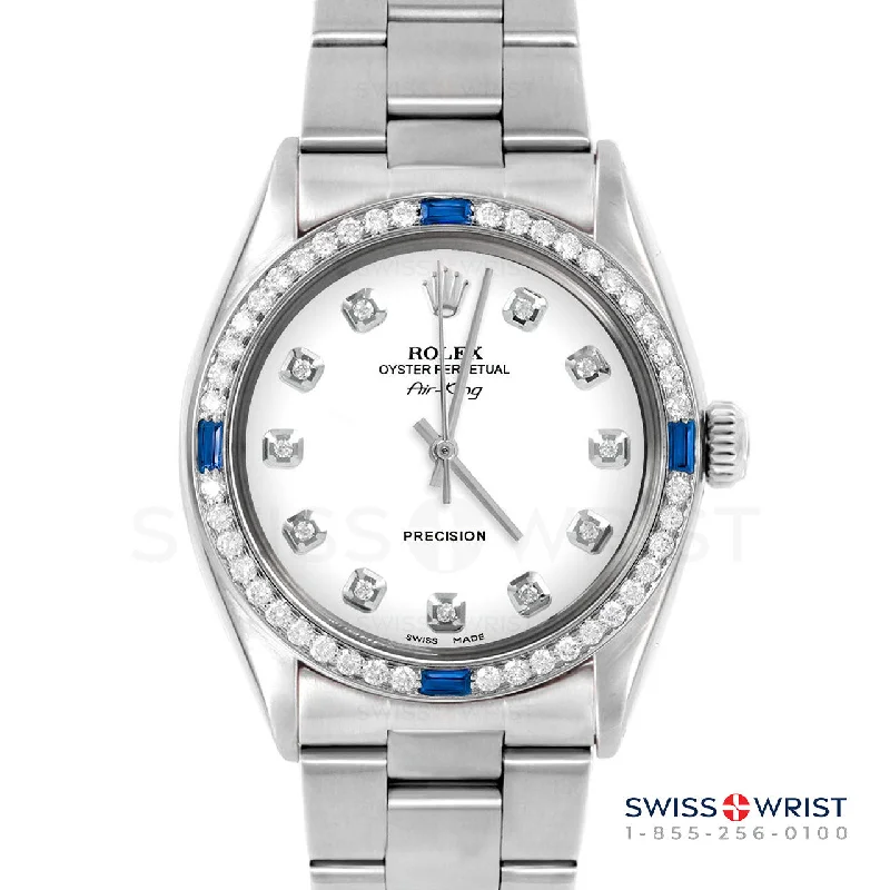 Rolex Air King 34mm | 5500-SS-WHT-DIA-AM-4SPH-OYS