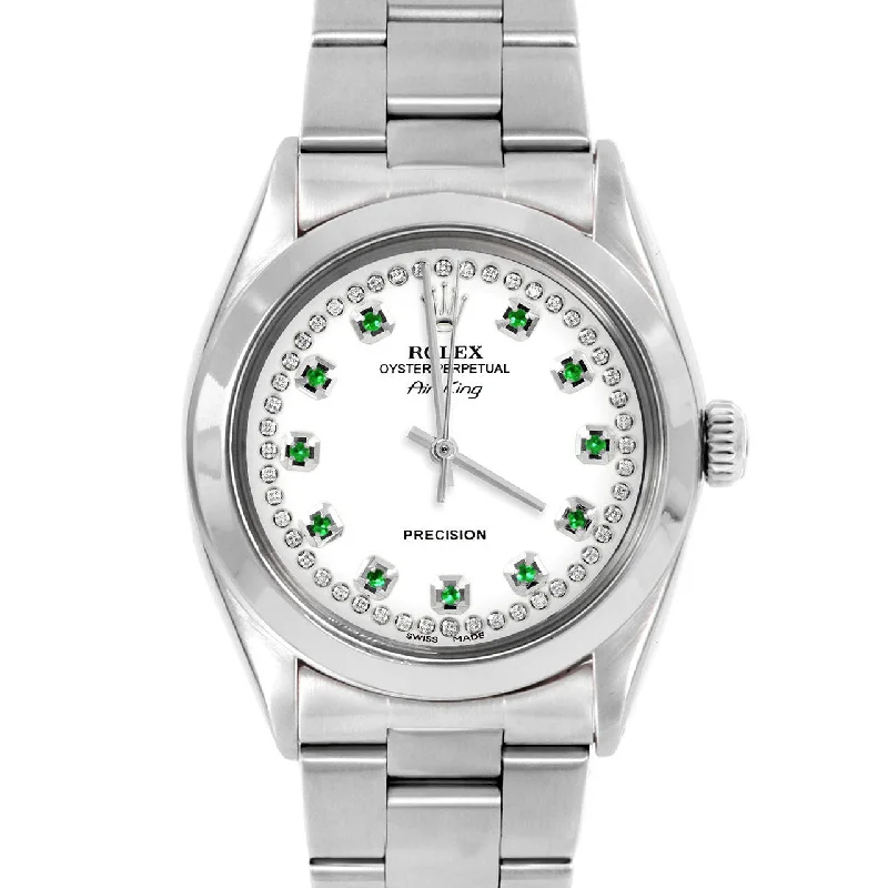 Rolex Air King 34mm | 5500-SS-WHT-STRE-SMT-OYS