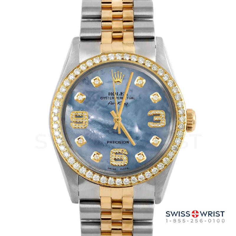 Rolex Air King 34mm | 5500-TT-BLMOP-8DA369-BDS-JBL