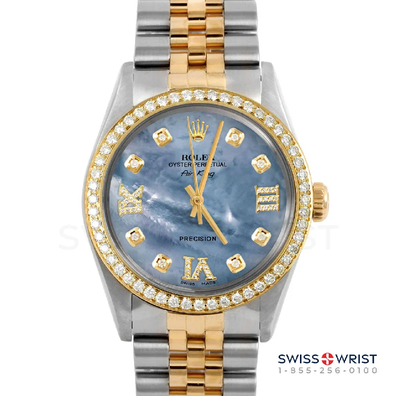 Rolex Air King 34mm | 5500-TT-BLMOP-8DR369-BDS-JBL