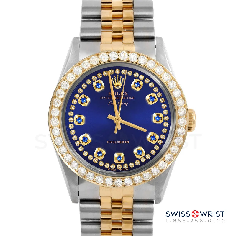 Rolex Air King 34mm | 5500-TT-BLU-STRS-2CT-JBL