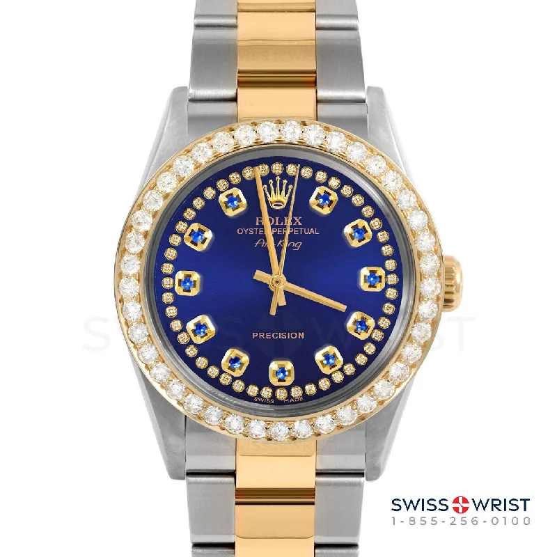 Rolex Air King 34mm | 5500-TT-BLU-STRS-2CT-OYS