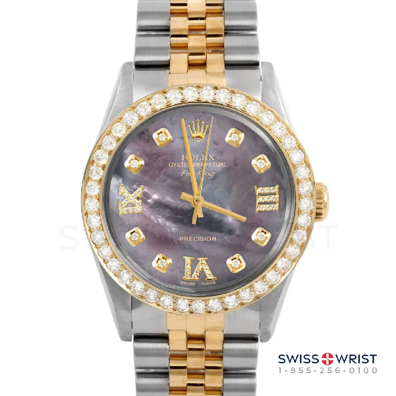 Rolex Air King 34mm | 5500-TT-BMOP-8DR369-2CT-JBL