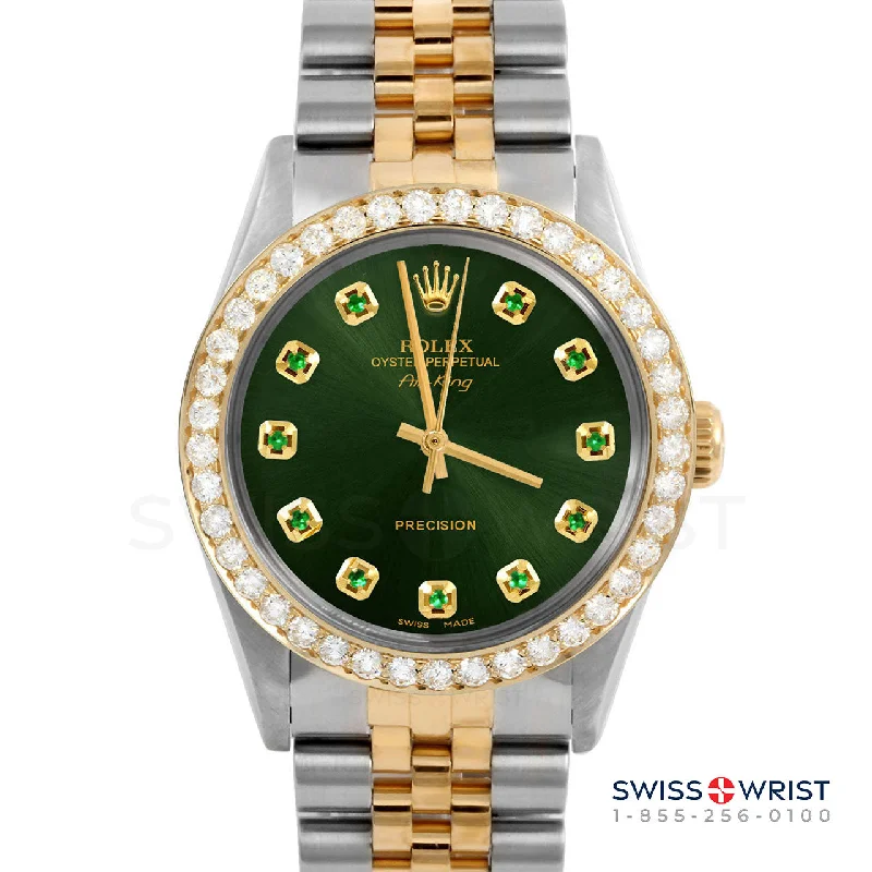 Rolex Air King 34mm | 5500-TT-GRN-EMD-AM-2CT-JBL