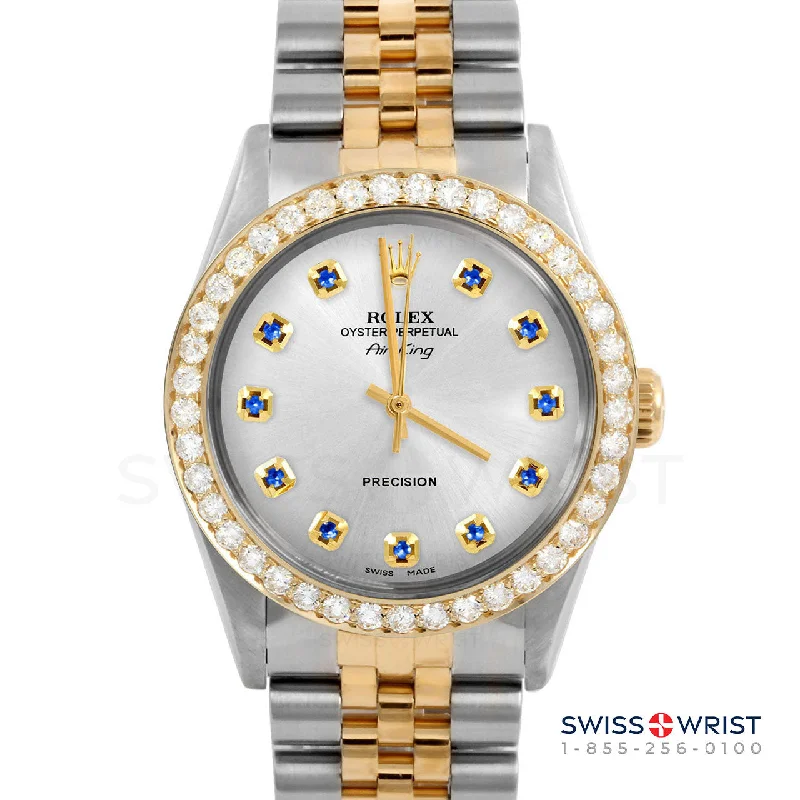 Rolex Air King 34mm | 5500-TT-SLV-SPH-AM-2CT-JBL