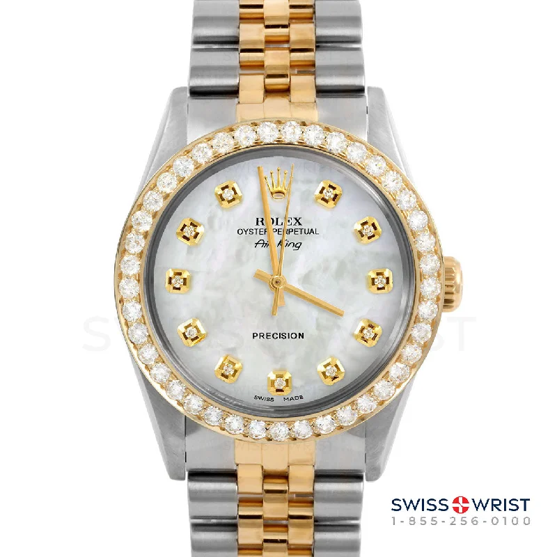 Rolex Air King 34mm | 5500-TT-WMOP-DIA-AM-2CT-JBL