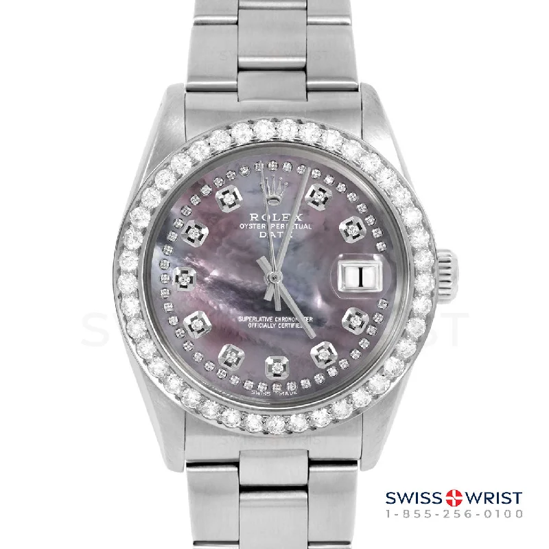 Rolex Date 34mm | 1500-SS-BMOP-STRD-2CT-OYS