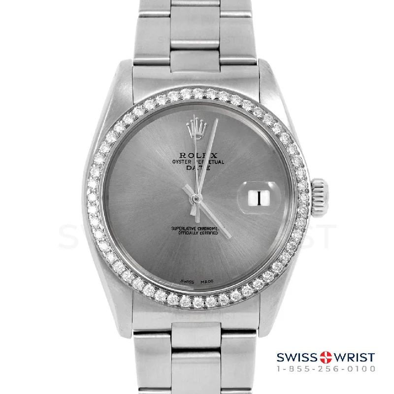 Rolex Date 34mm | 1500-SS-SLT-NOHM-BDS-OYS