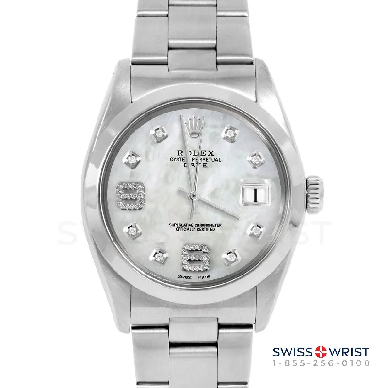 Rolex Date 34mm | 1500-SS-WMOP-8DA69-SMT-OYS