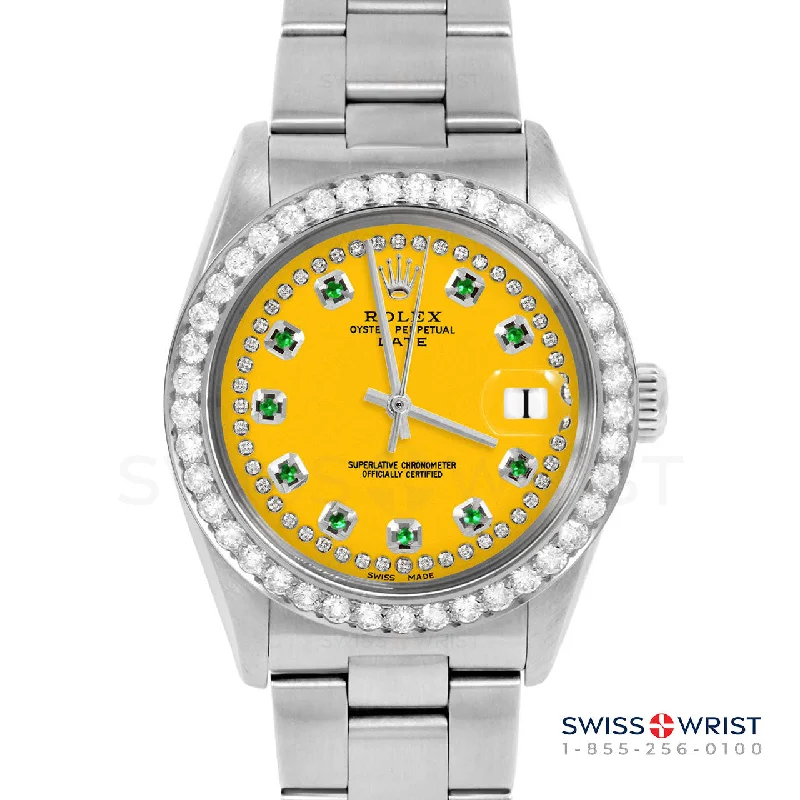 Rolex Date 34mm | 1500-SS-YLW-STRE-2CT-OYS