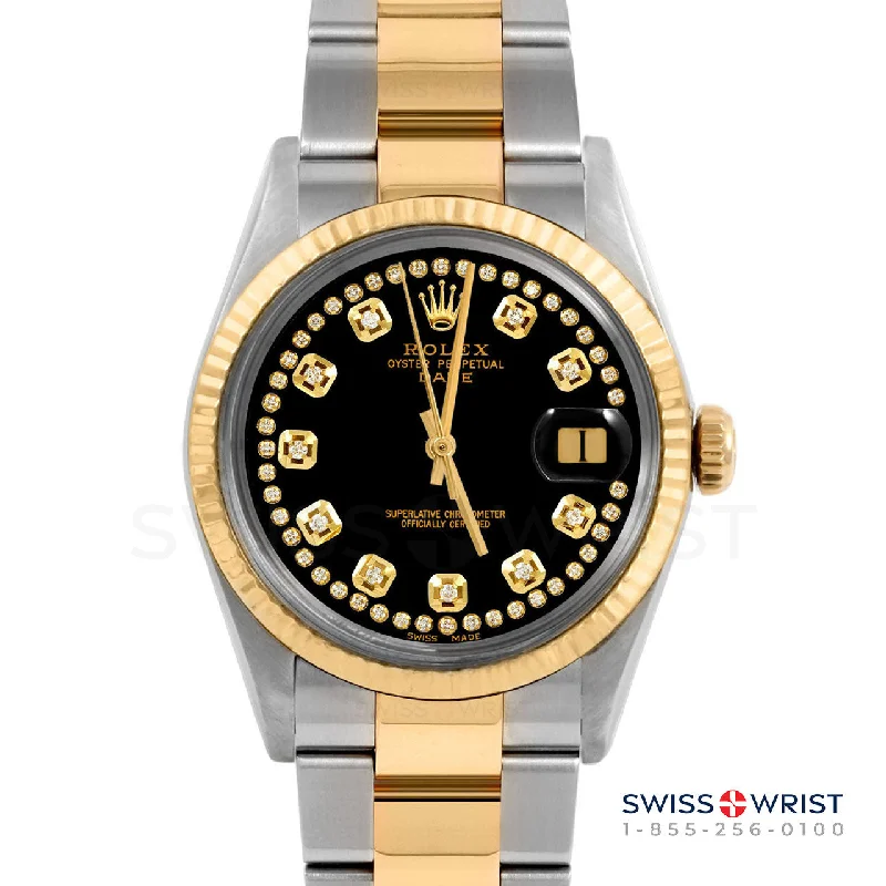 Rolex Date 34mm | 1500-TT-BLK-STRD-FLT-OYS