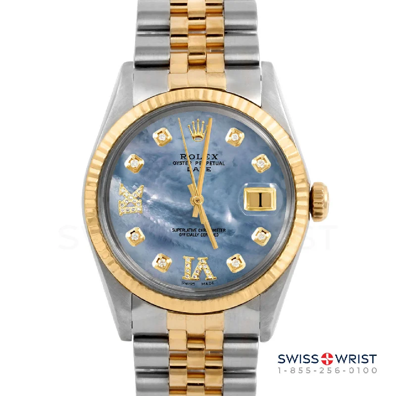 Rolex Date 34mm | 1500-TT-BLMOP-8DR69-FLT-JBL