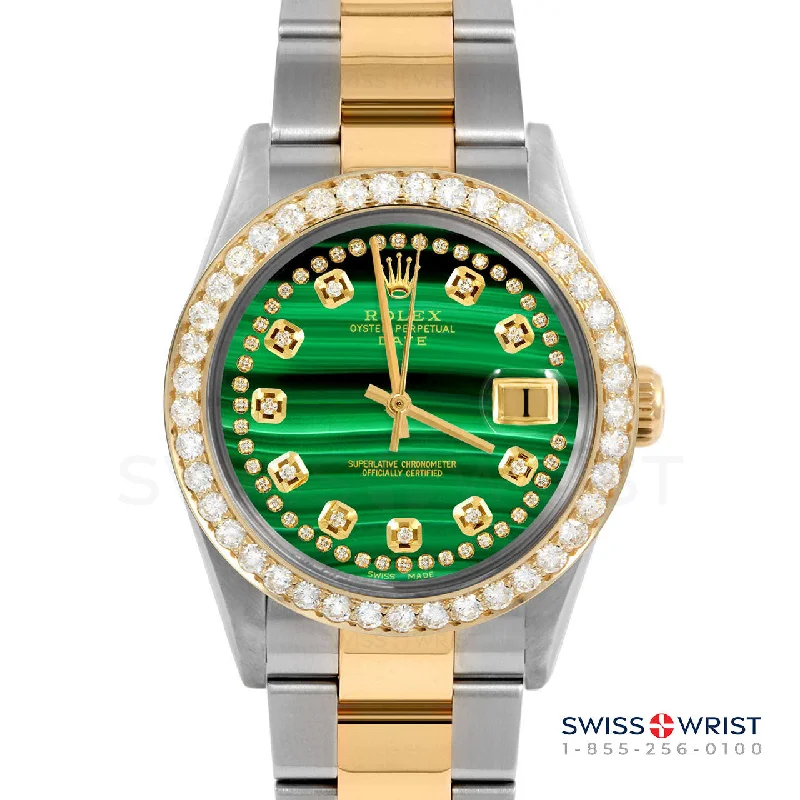 Rolex Date 34mm | 1500-TT-MLC-STRD-2CT-OYS