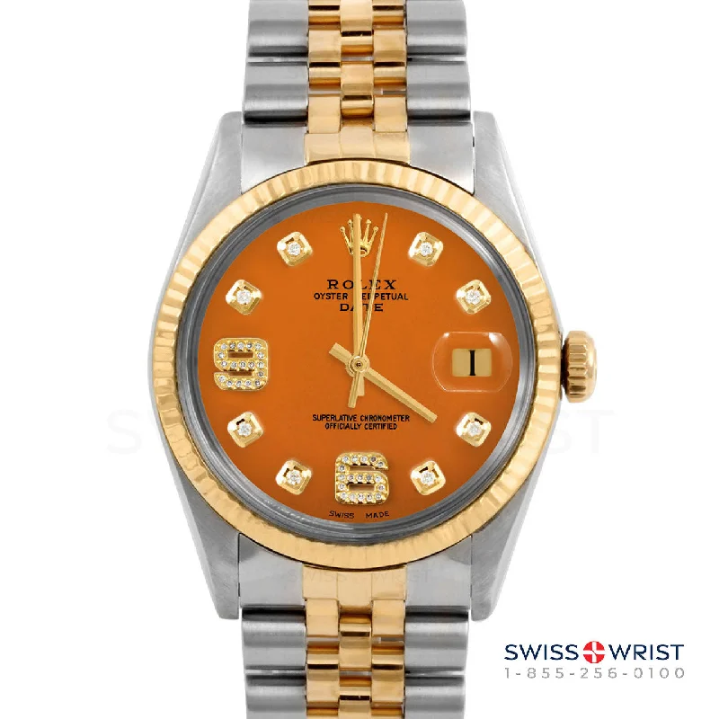 Rolex Date 34mm | 1500-TT-ORN-8DA69-FLT-JBL