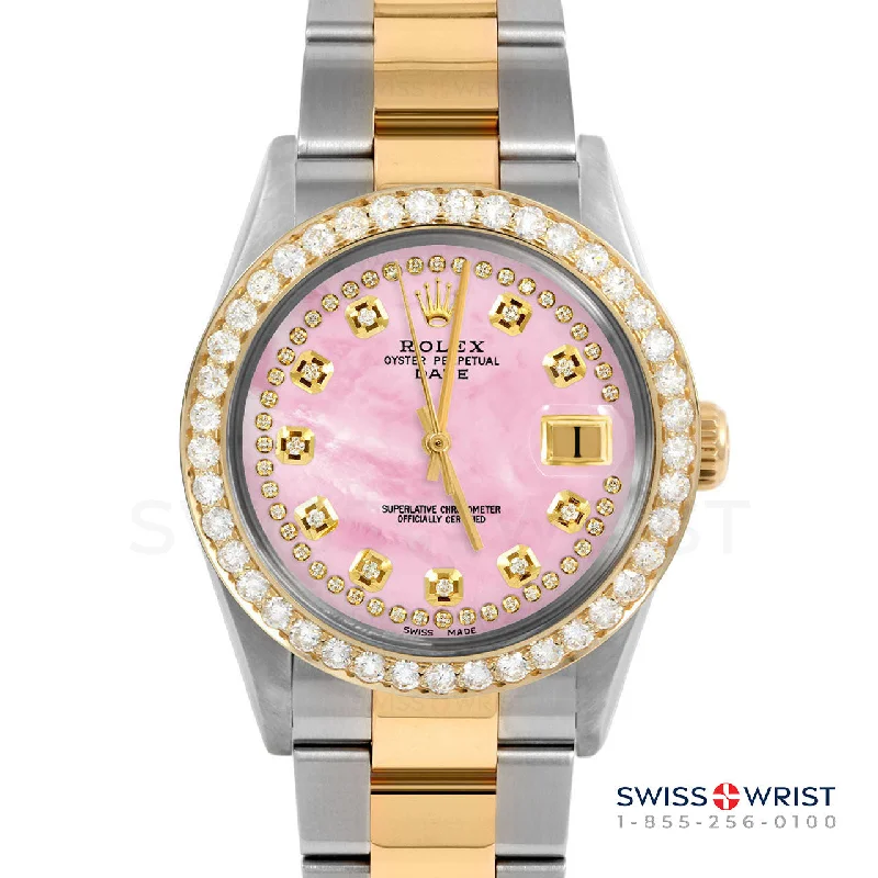 Rolex Date 34mm | 1500-TT-PMOP-STRD-2CT-OYS