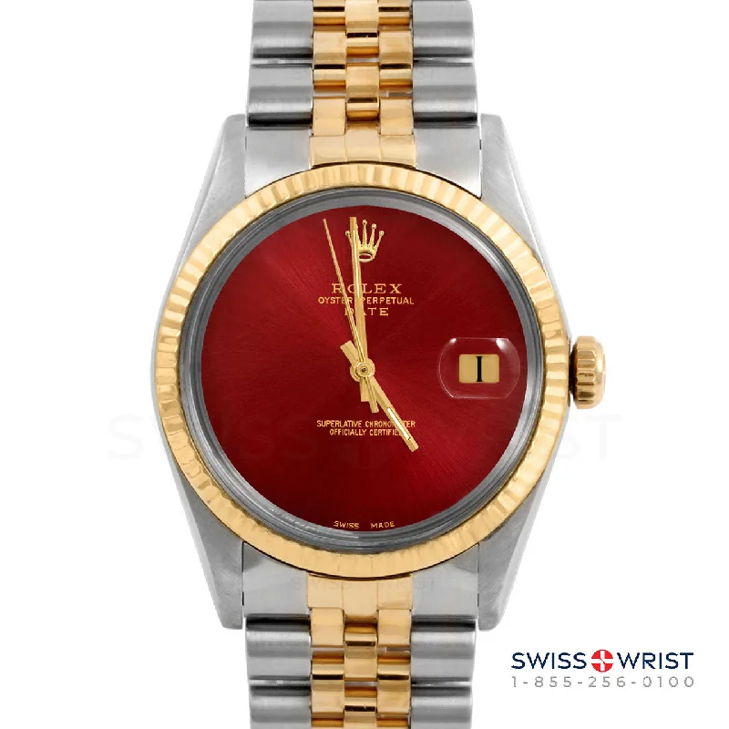 Rolex Date 34mm | 1500-TT-RED-NOHM-FLT-JBL