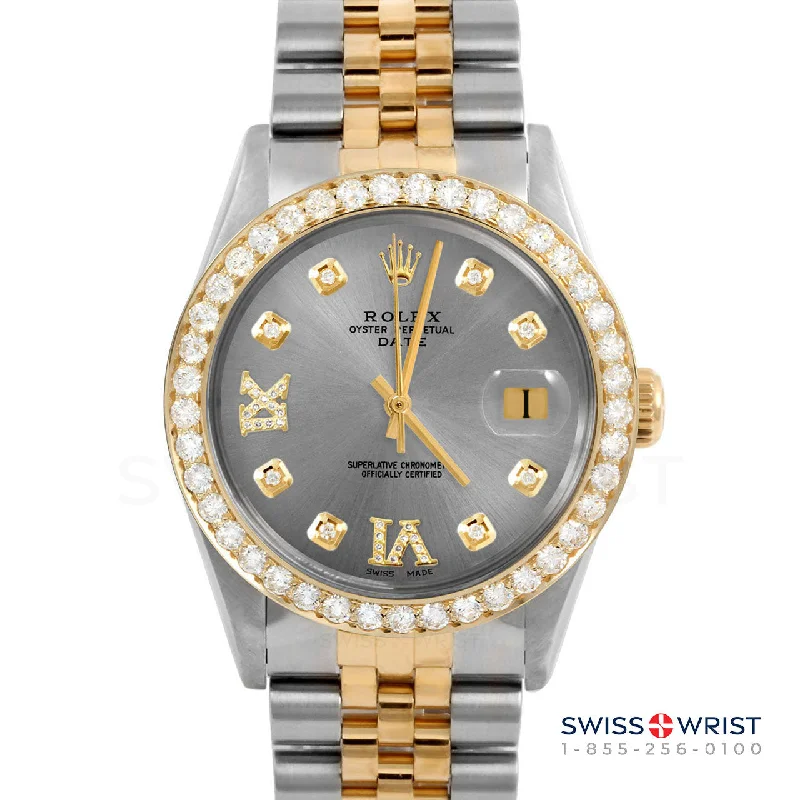 Rolex Date 34mm | 1500-TT-SLT-8DR69-2CT-JBL