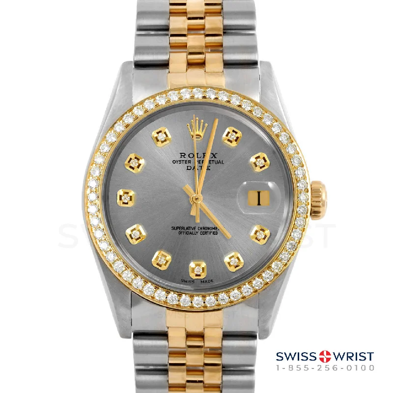 Rolex Date 34mm | 1500-TT-SLT-DIA-AM-BDS-JBL