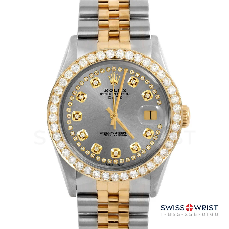 Rolex Date 34mm | 1500-TT-SLT-STRD-2CT-JBL