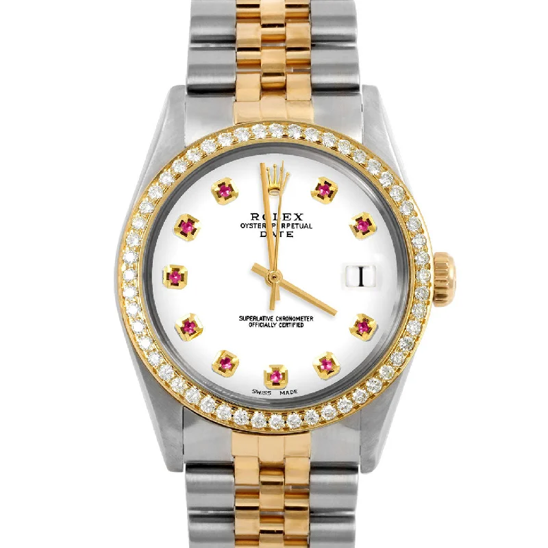 Rolex Date 34mm | 1500-TT-WHT-RBY-AM-BDS-JBL